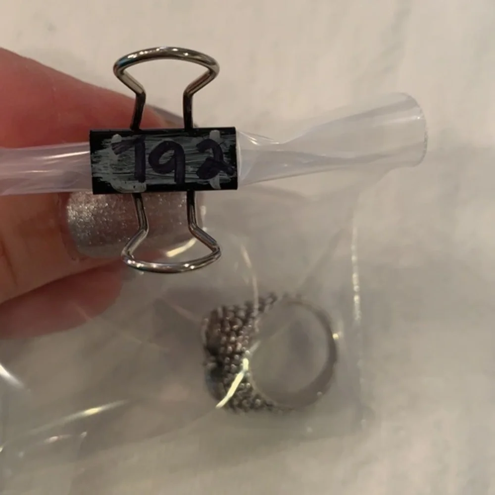 Owl crystal eyes silver tone statement ring